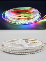 Bande lumineuse LED RGBIC latérale 4 mm 5v Ws2812b 170 4020 Bande lumineuse numérique à émission latérale pleine couleur adressable Bande lumineuse LED SPI