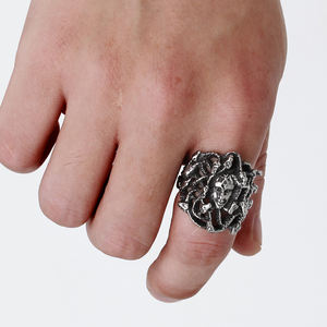 2025 no deslustre Declaración 3 D maqueta diseñador anillos venta al por mayor Vintage Acero inoxidable Medusa SnakeRings para hombres - Product Image 6