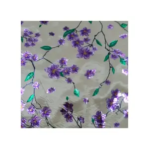 Desain bunga bernapas kain Satin cetak teknik tenun untuk tas gaun kostum pakaian dibuat dari poliester/nilon