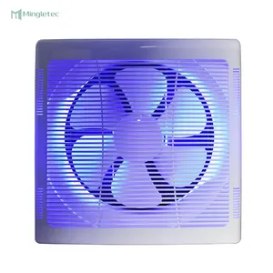 2024 Glass Window Mount Air extractor BLDC motor Ventilation Exhaust Fan with LED Light