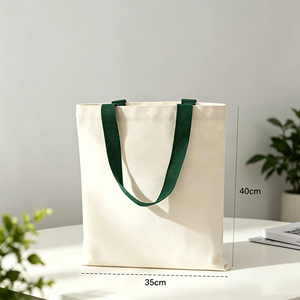 Sac fourre-tout en toile pas cher en gros avec logo personnalisé, sacs en toile pour femmes, sac fourre-tout en toile de coton personnalisé avec poche zippée - Product Image 4