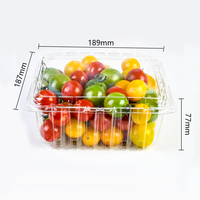 Boîte d'emballage pour fruits frais en plastique PET, conteneur rectangulaire personnalisé pour fraises et framboises, fabrication en usine