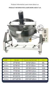 Olla de Cocina Grande de Acero Inoxidable para Pasta de Tomate, Calentador de Azúcar con Vapor y Mezclador - Product Image 3