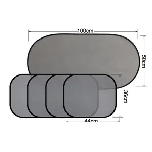 通気性のある防蚊虫防塵44 * 36cmメッシュサンブロック5個フルセット車のサイドウィンドウサンシェード
