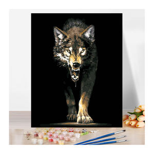 <span class=keywords><strong>Pittura</strong></span> a olio su tela con i numeri immagini di animali di lupo kit di <span class=keywords><strong>pittura</strong></span> per numero decorazioni per la casa regali fatti a mano in acrilico - Product Image 1