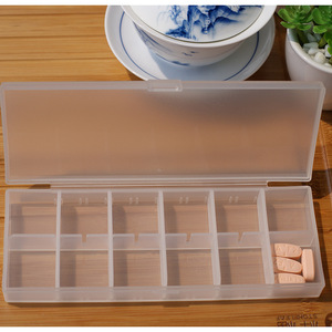 Portable Mini Pill Organizer 12 Grids Airtight Medicine Storage Box For Travel White Solid Color - Product Image 1