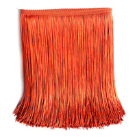Frange de dentelle en polyester à pampilles pour robe de danse latine, haute densité, 10 cm, 50 couleurs, vente en gros