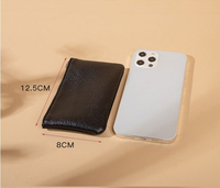 Portefeuille unisexe vintage en cuir PU imperméable à motif litchi avec fermeture éclair, design compressible, pochette portable pour cartes, clés et monnaie