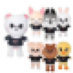 ตุ๊กตาเด็กแบบมีฮู้ดรูปเป็ด หมู สุนัข กระต่าย นุ่มนิ่ม ทำจากผ้าพลัฌ บรรจุใยฝ้าย PP และบุตาข่ายสำหรับเด็ก - Product Image 1
