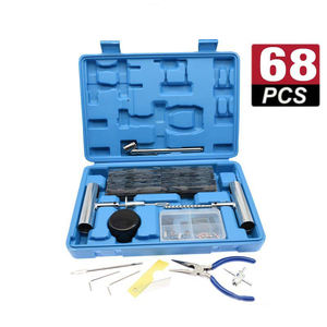 68 pièces kit de réparation de <span class=keywords><strong>pneu</strong></span> Tubeless robuste Kit de réparation de pneus Patch de crevaison outils de réparation de <span class=keywords><strong>pneu</strong></span> de voiture d'urgence - Product Image 3