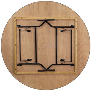 Mesa Redonda Plegable de Madera de 60 Pulgadas (5 Pies) para Fiestas, Banquetes, Bodas y Eventos - Product Image 4