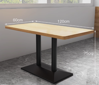 Banc de table à manger à cadre en bois au design moderne avec coussin épais pour restaurant, bar, hôtel ou centre commercial