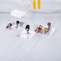 Supports de nidification d'affichage de cube en acrylique transparent avec fond creux