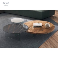Nouveau design de meubles de salon modernes Table basse sur pied en verre meubles modernes Table basse table basse en verre