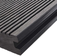 Revêtement de terrasse extérieur moderne en composite WPC, bois-plastique, système de fixation par clips, imperméable, antidérapant, ignifuge, pour parc, patio, jardin