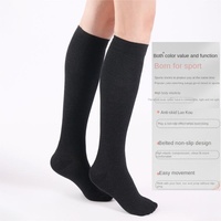 Chaussettes de mollet en nylon jacquard respirantes et anti-frottement pour femmes, idéales pour le sport en extérieur et la course à pied - Printemps-Automne, fines et élastiques