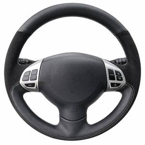Funda de <span class=keywords><strong>Volante</strong></span> de Cuero de Microfibra <span class=keywords><strong>Cosida</strong></span> a Mano para Mitsubishi Outlander L200 Mirage Lancer ASX 2009-2022 OEM Personalizada - Product Image 3