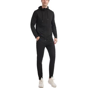 Survêtements pour hommes, ensemble 2 pièces, sweat à capuche zippé et pantalon, décontracté, respirant, manches longues, vêtements pour hommes adultes - Product Image 1
