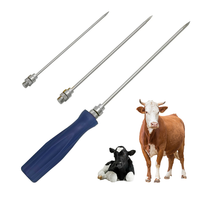 Prix d'usine Trocar et canule manuels pour bovins, réutilisables, pour le soulagement de la distension, aiguille de ventilation pour vaches, moutons, chèvres avec poignée