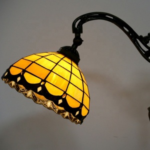 Lampe sur pied LongHuiJing 10 pouces, abat-jour en forme de tulipe européenne, lampe de lecture pour salon, lampe sur pied en verre teinté artistique - Product Image 2
