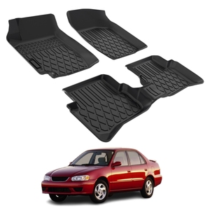 WeatherTech FloorLiner Floor Mats For Toyota Corolla – 1st & 2nd Row, Front, Vehicle Specific, USA Made
