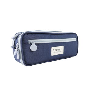 กระเป๋าใส่ดินสอผลิตในเวียดนาม ความจุขนาดใหญ่ แบบถือ 3 ช่อง กระเป๋าใส่ดินสอพกพาสะดวก ขนาดใหญ่ ทำจากผ้าแคนวาส สำหรับใช้ในโรงเรียน - Product Image 3