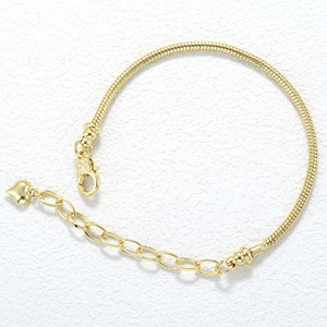 Pulsera Jinyuan de Cobre Bañado en Oro de 18K con Corazón, Ajustable con Tornillo, para Mujer, Estilo Versátil, Súper Ventas - Product Image 1