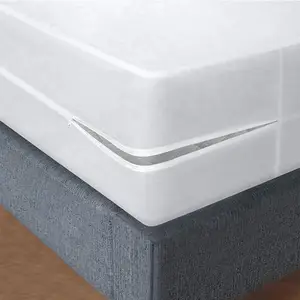 Giá Bán Buôn Bệnh Viện Khách Sạn Heavy Duty Không Thấm Nước Nệm Cover Bed Mattress Topper Với Zipper