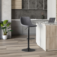 Chaise de bar pivotante moderne en cuir PU lisse, réglable et de haute qualité pour cuisine, vente en gros directe usine