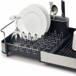 <span class=keywords><strong>Escurridor</strong></span> <span class=keywords><strong>de</strong></span> <span class=keywords><strong>platos</strong></span> extensible para mostrador <span class=keywords><strong>de</strong></span> cocina, base <span class=keywords><strong>de</strong></span> ABS impermeable y marco <span class=keywords><strong>de</strong></span> acero inoxidable - Product Image 2