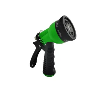 Hot Selling 8 Patterns Garden Watering Spray Gun Promotion Plastic Adjustable Garden Hose Nozzle Water Gun