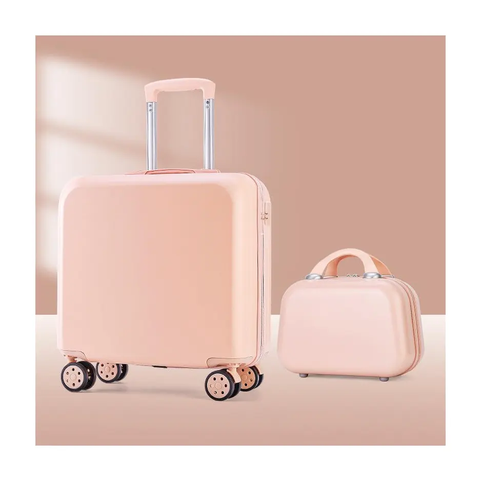 Mulheres viagem mala melhor terno caso marcas 2 peça bagagem conjunto rosa transportar na bagagem
