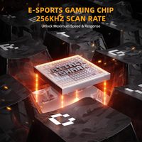 Clavier de jeu mécanique RGB TKL ATTACK SHARK R68HE 8KHz USB-C - Précision de 0,005 mm, latence de 0,08 ms, interrupteur à effet Hall 256K Scan