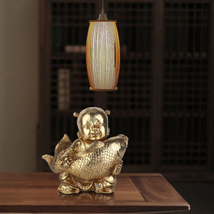 SWAITE Statuetta di <span class=keywords><strong>Pesce</strong></span> in Resina Dorata Stile Lusso Moderno per Decorazioni Festive del Capodanno Cinese, Ornamento per Ingresso, Ufficio, Studio - Product Image 4