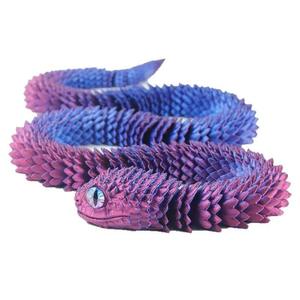 Modelo de Serpiente de Plástico Impreso en 3D al por Mayor, Artesanía Novedosa con Múltiples Articulaciones Flexibles y Móviles, Simulación de Animal - Product Image 1