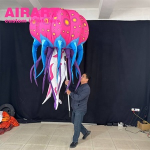Marionnettes gonflables rouges de méduse et animal gonflable de costume de méduse pour des défilés adultes - Product Image 1