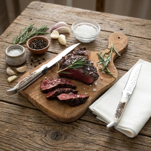 Couteau à steak Laguiole, couteau de table, manche en os, acier inoxydable, couteau de table de restaurant pour couper la viande - Product Image 5
