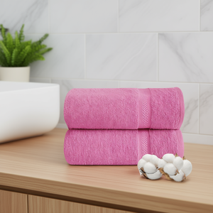 Juego de Toallas de Baño Tejidas 100% Algodón, Color Sólido, Suaves, Absorbentes y Duraderas, Incluye Toallas de Mano y Toallitas, 500g/m2 - Product Image 2