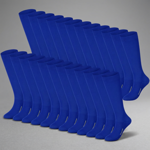 Calcetines hasta la Rodilla, Color Azul Sólido, Transpirables, Tejidos, Estilo Regular, para Uso Diario en Adultos - Product Image 3