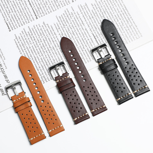 Correa de Reloj de Cuero Genuino, Venta Directa de Fábrica, MOQ Bajo, Color Marrón, 20/22mm - Product Image 4