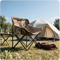 Chaise pliante moderne d'extérieur légère, confortable et durable avec cadre en acier au carbone pour le camping, la plage, la pêche, le jardin et les pique-niques