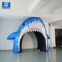 Tunnel géant gonflable en forme de requin, modèle d'arche gonflable pour événements sportifs en plein air, décoration de tente gonflable pour activités sportives
