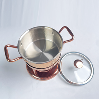 Hui-e Korean StyleIndividual Acier Inoxydable Mini Alcool Portable Hot Pot pour Camping en Plein Air & Restaurant & Home