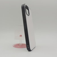 Prix usine caoutchouc souple 2D blancs sublimation étui de téléphone en verre trempé pour iphone 15/15 pro/15 pro max/15 plus