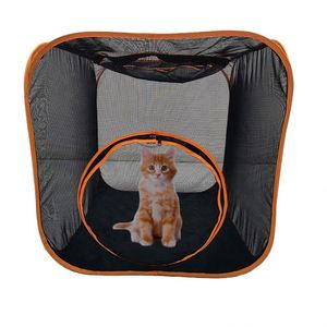 Enclos extérieur pour chat certifié BSCI, tunnel de jeu pour animaux de compagnie, parc pour chat, tunnel portable pliable pour chats, chatons, petits chiens et animaux de petite taille - Product Image 3