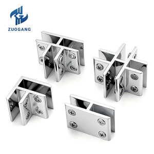 Clamp à trois voies en alliage d'aluminium argenté anodisé noir, forme à 90 degrés, pour panneaux de verre, bois, <span class=keywords><strong>carrelage</strong></span> - Accessoires pour portes et fenêtres - Product Image 6