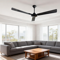 Ventilador de Techo Metálico de 56 Pulgadas y 3 Aspas de Alta Calidad, Sin Control Remoto, Diseño Silencioso, para Hogar e Industria