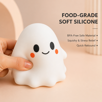 Jouet Squishy Géant Fantôme d'Halloween, Doux et Blanc, Anti-Stress, Jouet Sensoriel, Cadeau Nouveauté en Boîte pour les 8-14 ans et 14 ans et plus