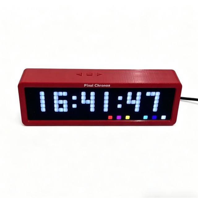 DIY Digital LED Full-color Pixel Clock Countdown Timer Modern Minimalist Design Office Table Alarm for Date Countdown