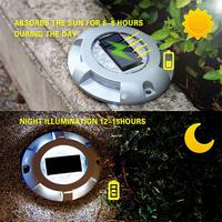Lampes solaires étanches IP65 pour les marches de jardin, les allées extérieures, les chemins de pont, les rues, l'éclairage au sol, changement de couleur, capteur de contrôle